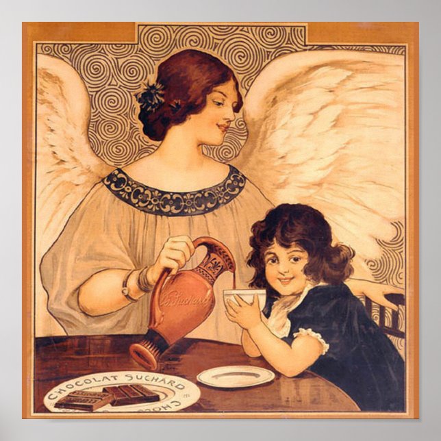 Poster Chocolate Angel French Antiguado (Frente)