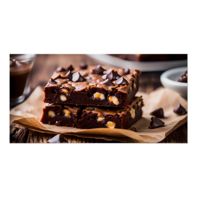 Pôster Chocolate Chip Brownies (Frente)