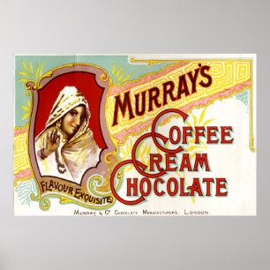 Poster Chocolate do creme de café de Murrays
