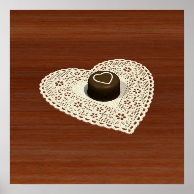 Poster Chocolate do Dia dos Namorados (Frente)