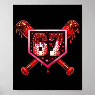 Poster Chocolate Drip de Beisebol 67 Correspondência de A