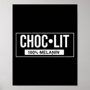 Poster Chocolate Engraçado Melanina História Negra Junete