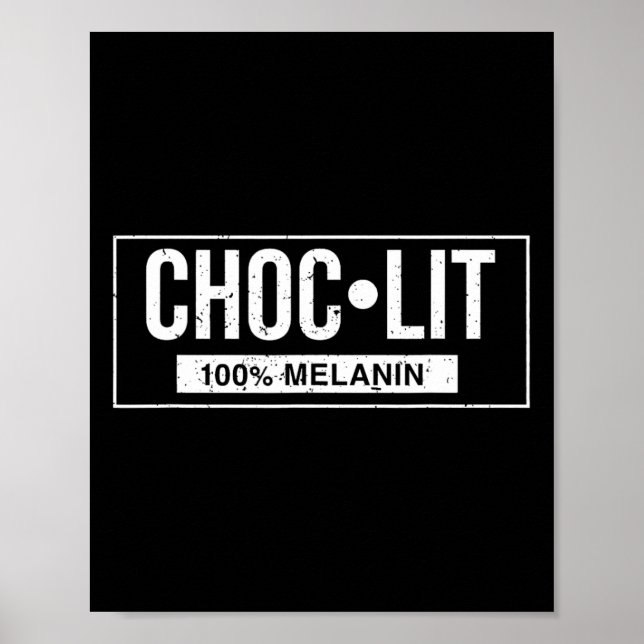 Poster Chocolate Engraçado Melanina História Negra Junete (Frente)