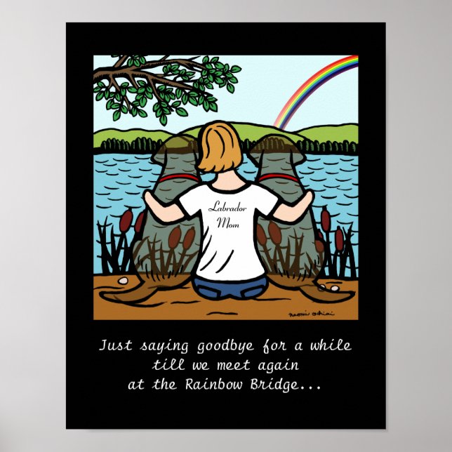 Poster Chocolate Labrador Angels and Mom 3 (Frente)