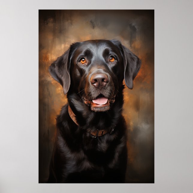 Poster Chocolate Labrador Retriever (Frente)