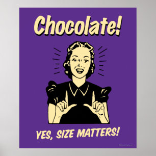 Pôster Chocolate: Matérias do tamanho