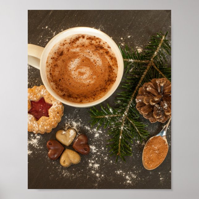 Poster Chocolate Quente de Natal (Frente)