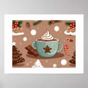 Poster Chocolate Quente de Natal