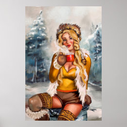 Poster "Chocolate Quente Em Um Dia Frio" Pintura