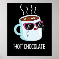 Chocolate Quente Engraçado Bebida Lã Escura BG