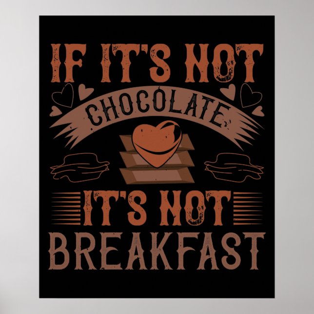 Poster Chocolate Sem Café Sem Chocolate (Frente)