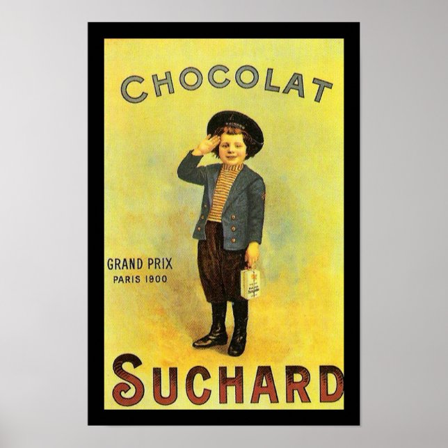 Pôster Chocolate Suchard 3 Vintage Ad com Boy (Frente)
