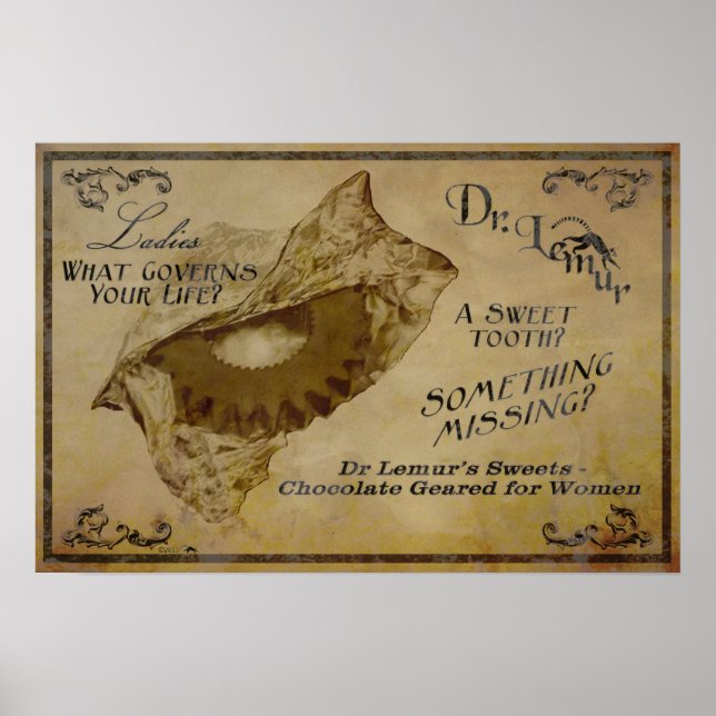 Pôster Chocolates do Dr. Lemur (Frente)