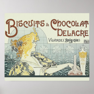 Pôster Chocoloate Art Nouveau