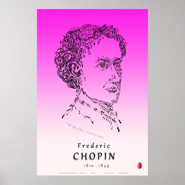 Pôster Chopin: Enfrente a música (Frente)