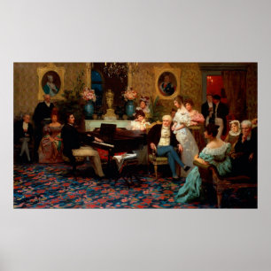 Poster Chopin que joga o piano