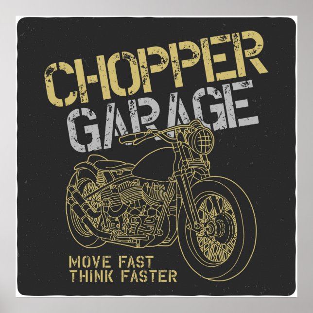Poster Chopper Garage (Frente)