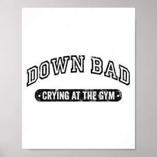 Poster Chorando Muito na Academia Treino Engraçado