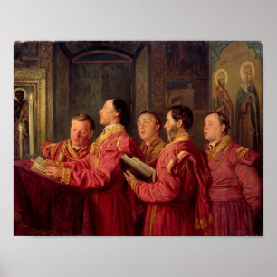 Pôster Choristers na igreja, 1870
