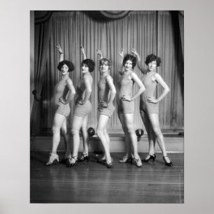 Pôster Chorus Girls, 1927. Vintage Photo