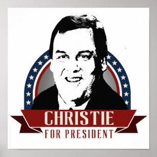 POSTER CHRIS CHRISTIE 2016 SPANGLE