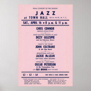 Poster Chris Connor - Dizzy Gillespie - John Coltrane