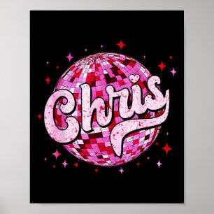 Poster Chris Groovy Primeiro Nome D Eu Amo Camisetas Chri