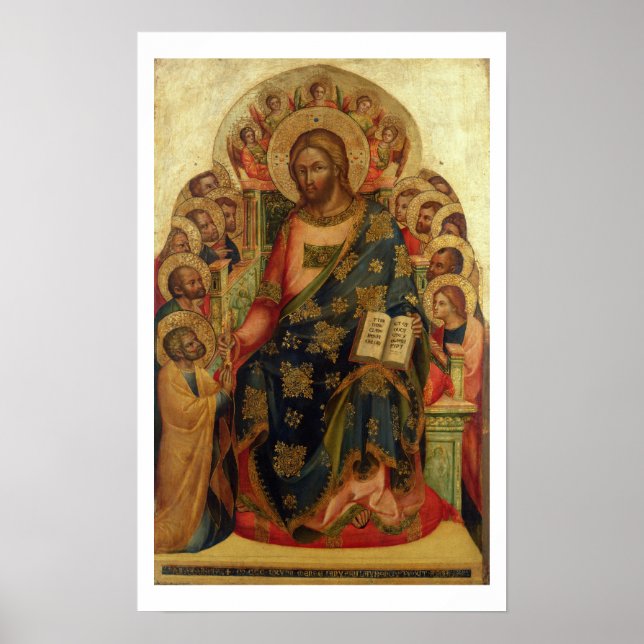 Poster Christ Enthroned with Saints and Angels Handing th (Frente)