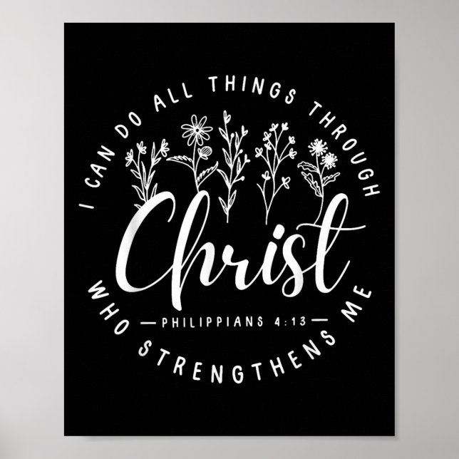 Poster Christ I Can Do All Things Through Who Strengthens (Frente)