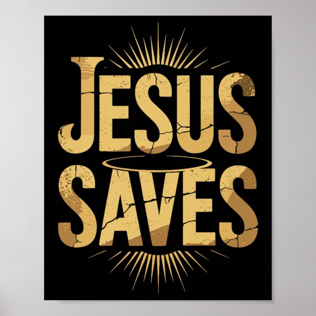 Poster Christan Jesus Salva Premium (Frente)