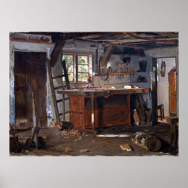 Poster Christen Dalsgaard Um Workshop de Carpinteiro (Frente)