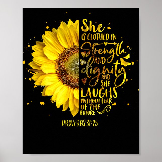 Poster Christian Bible Verse Scripture Religious (Frente)