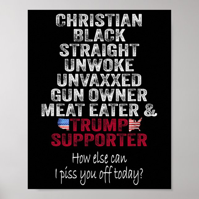 Poster Christian Black Trump Supporter Unwoed (Frente)