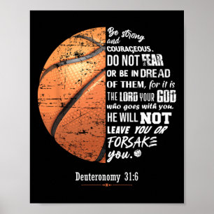Poster Christian Bysketbyll Deuteronomia Bíblia Verse Fai