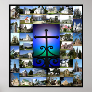 Pôster Christian Church Collage