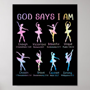 Poster Christian Deus Diz Que Sou Bíblia Verdadeiramente