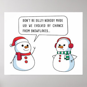 Poster Christian Faith Apologetics Snowman - Natal