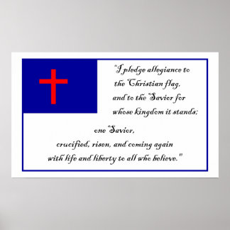 Pôster Christian Fkag e Pledge to the Christian Flag