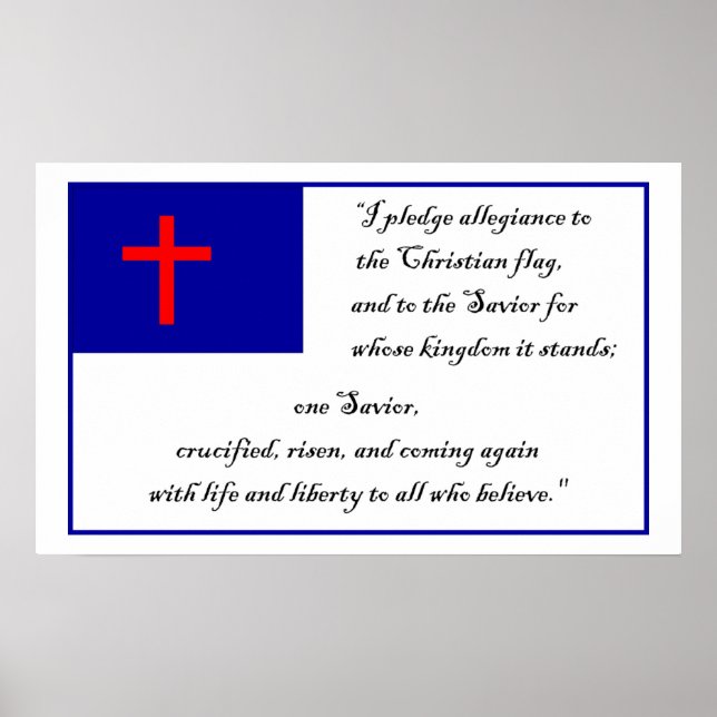 Pôster Christian Fkag e Pledge to the Christian Flag (Frente)