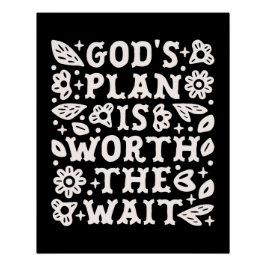 Pôster Christian girl mental health quotes trust god plan