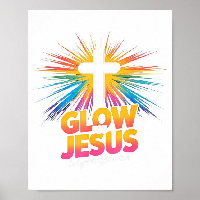 Poster Christian Glow For Jesus Let Your Light Shine Fait (Frente)