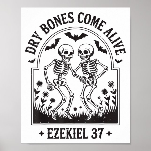 Poster Christian Halloween Dry Bones Come Alive Funny Jes (Frente)