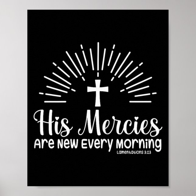 Poster Christian His Mercies Are New Every Morning Religi (Frente)
