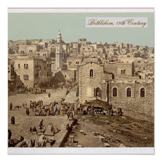 Pôster Christian Home Decor Vintage Photo Holy Land (Frente)