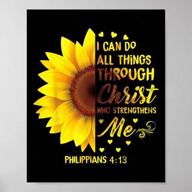 Poster Christian I Can Do All Things Through Christ Bible (Frente)
