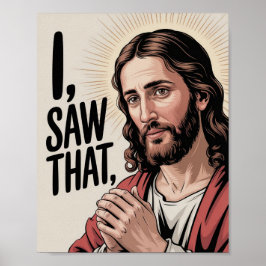 Poster Christian Jesus Meme | Jesus Humoroso Que Vi