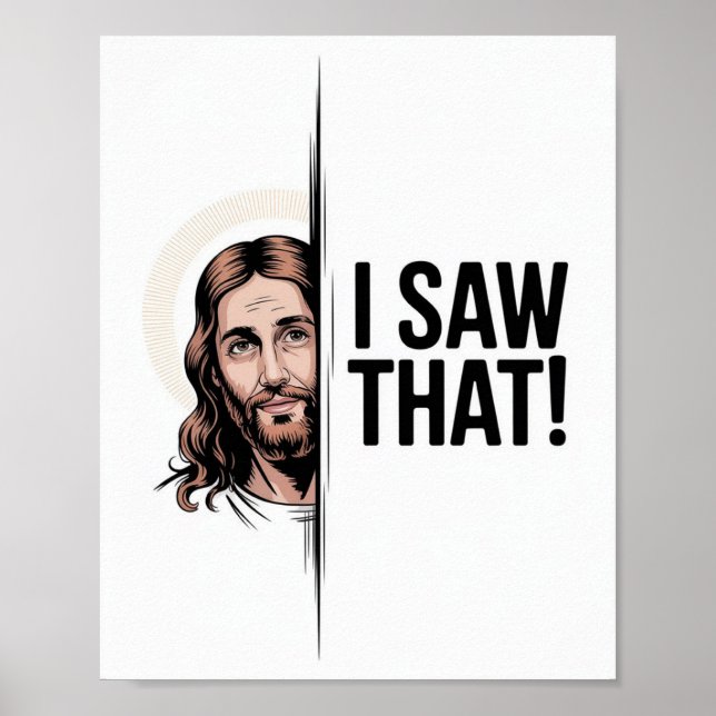 Poster Christian Jesus Meme | Jesus Humoroso Que Vi (Frente)
