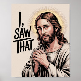 Poster Christian Jesus Meme | Jesus Humoroso Que Vi