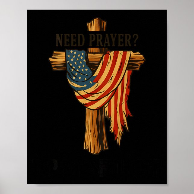 Poster Christian Jesus Tap Me On The Shoulder Cross Usa F (Frente)