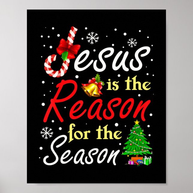 Poster Christian Jesus The Reason Christmas Stocking Stuf (Frente)